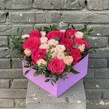 Цветочная композиция из Розы в коробке в Колосовке