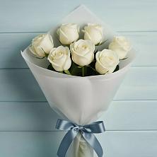Букет 7 Белых роз Эдлесс Лав в Колосовке