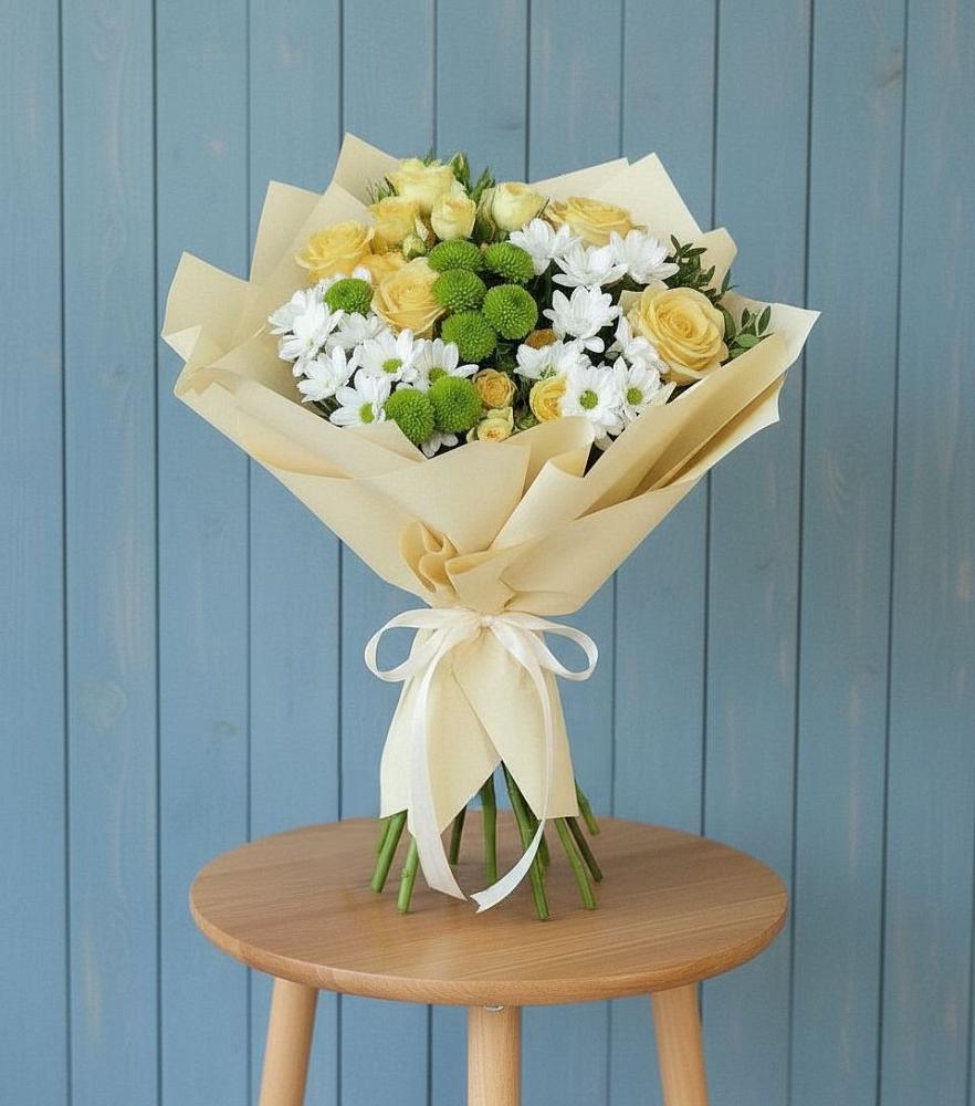 Букет цветов из: Хризантемы и Розы в Колосовке