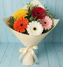 Букет цветов из:  Герберы #REPLACE_PRED# Колосовке