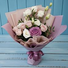 Букет цветов из:  Розы и Лизиантусы в Колосовке