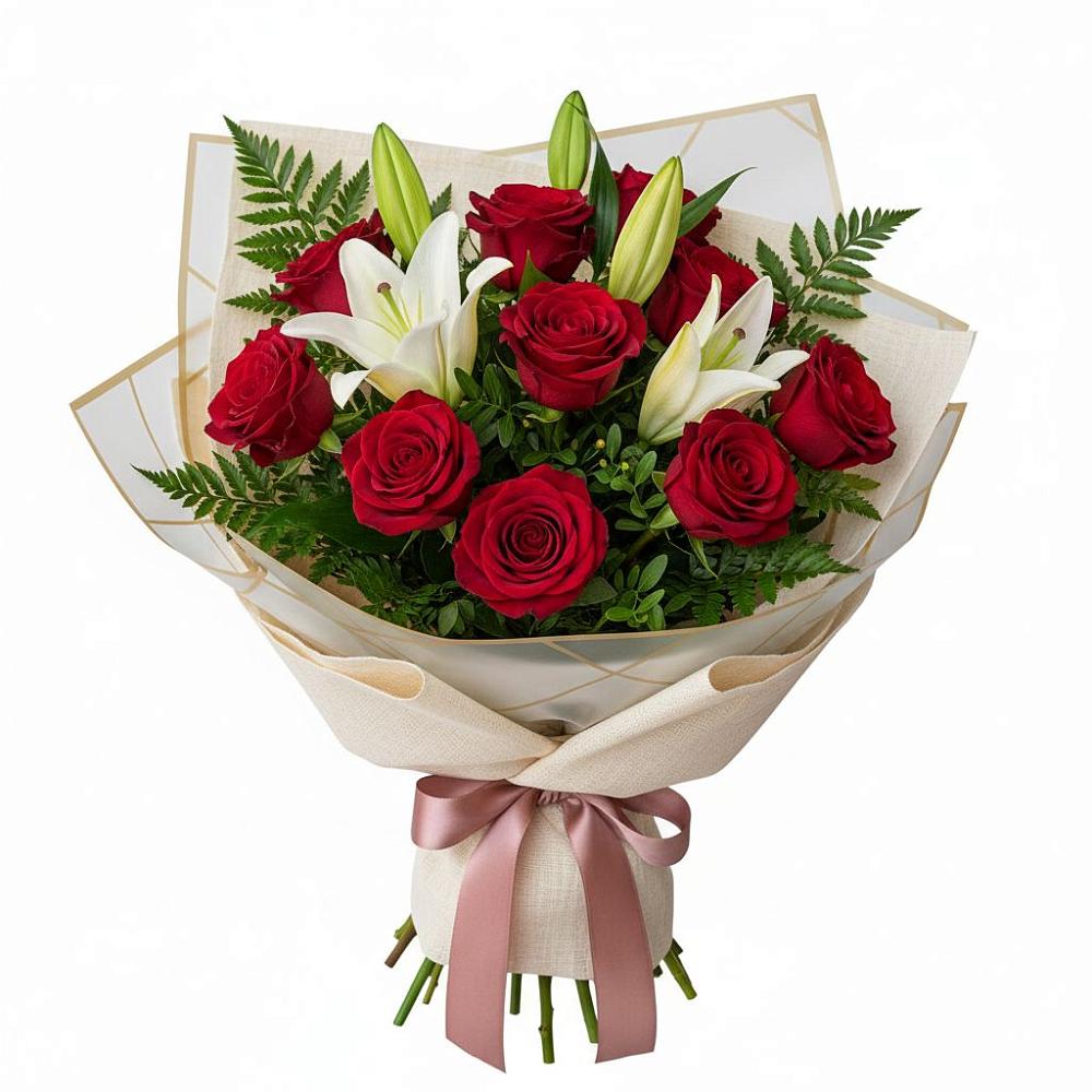 Букет цветов из: Лилии и Розы в Колосовке