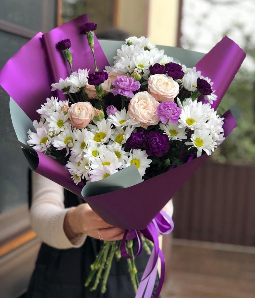 Букет цветов из: Хризантемы, Гвоздики и Розы в Колосовке