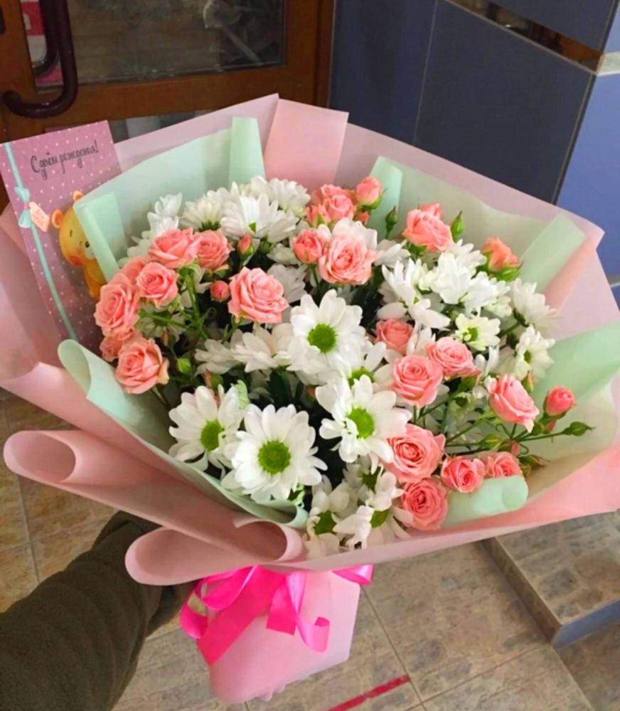 Букет цветов из: Розы и Хризантемы в Колосовке