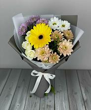 Букет цветов из:  Розы, Герберы и Хризантемы в Колосовке