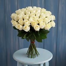 Букет 51 Белая роза Эдлесс Лав в Колосовке