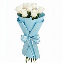 Букет 7 белых роз Проуд в Колосовке