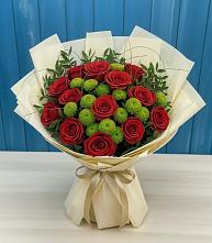 Букет цветов из:  Розы и Хризантемы в Колосовке