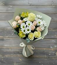 Букет цветов из:  Альстромерии, Розы и Хризантемы в Колосовке