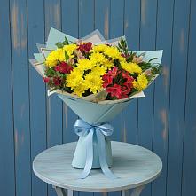 Букет цветов из:  Альстромерии и Хризантемы в Колосовке