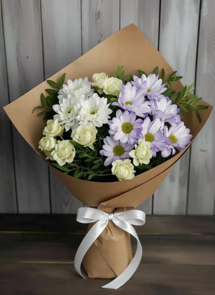 Букет цветов из: Хризантемы и Розы в Колосовке